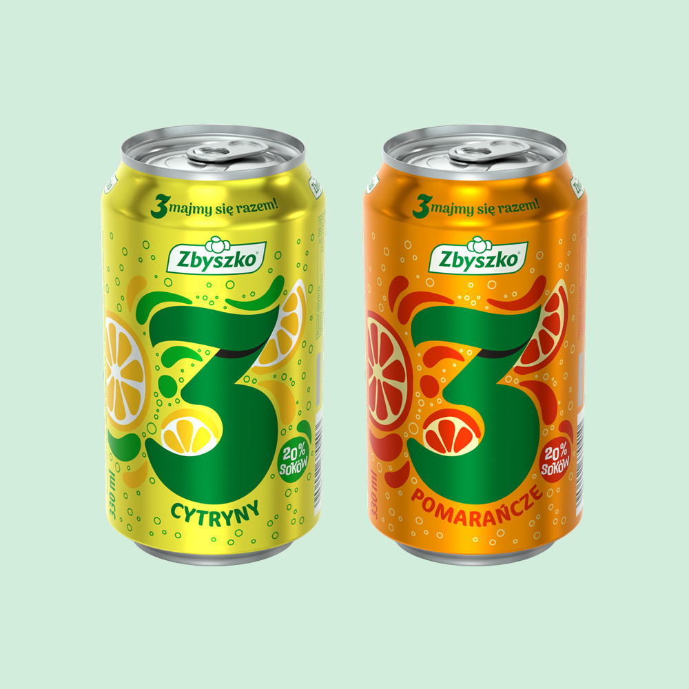 Zbyszko 3 Owoce gazowane 330 ml