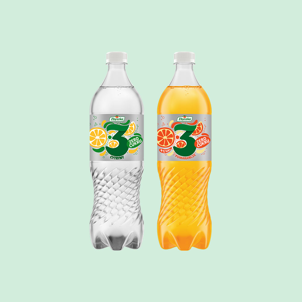 Zbyszko 3 Cytryny/Pomarańcze ZERO CUKRU 1 L