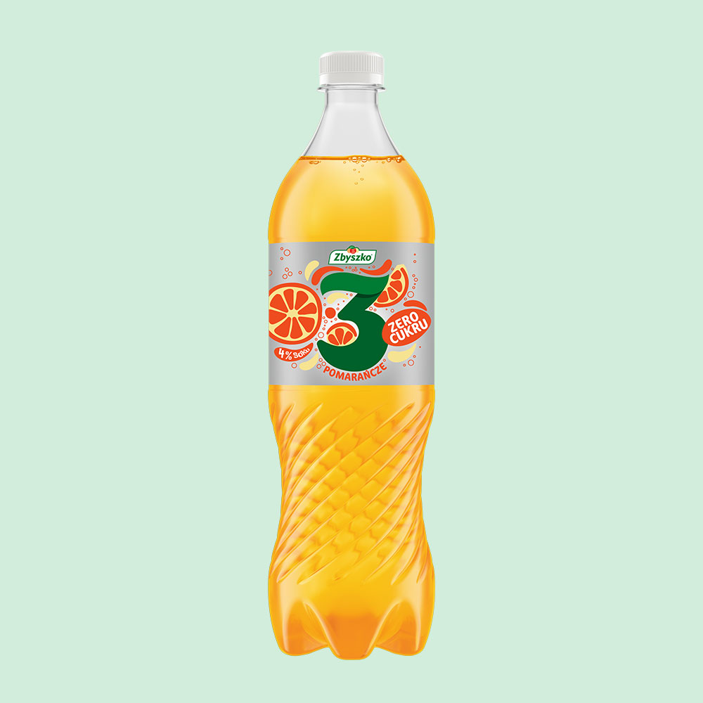 Zbyszko 3 Cytryny/Pomarańcze ZERO CUKRU 1 L - obrazek 3